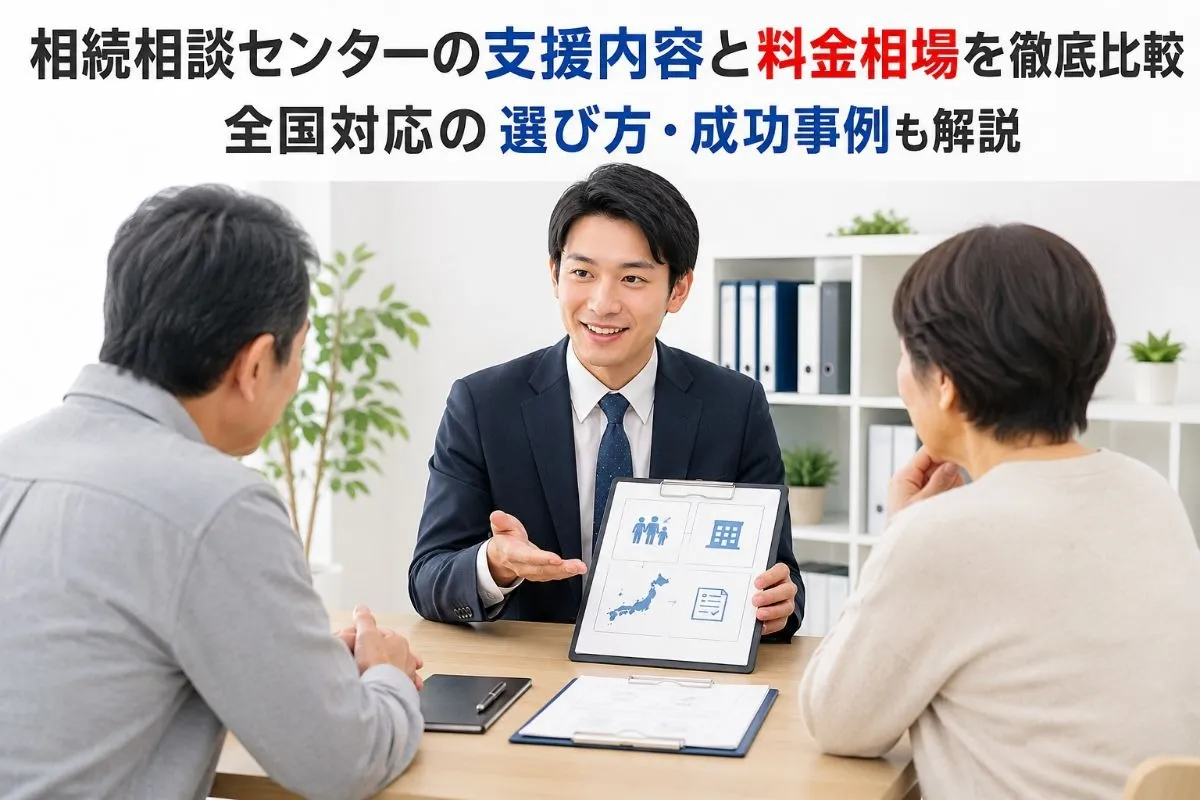 相続相談センターの支援内容と料金相場を徹底比較|全国対応の選び方・成功事例も解説