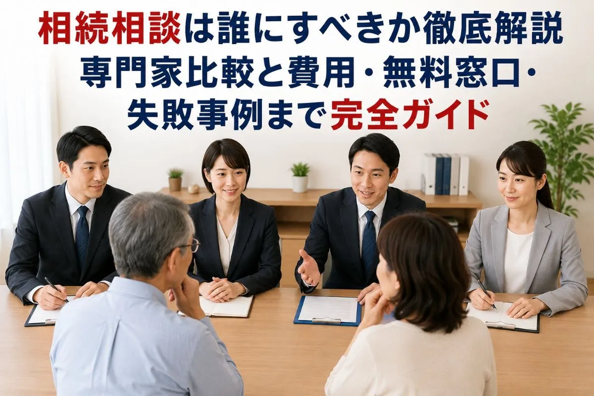 相続相談は誰にすべきか徹底解説|専門家比較と費用・無料窓口・失敗事例まで完全ガイド